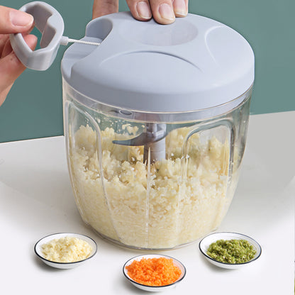 1pc Multi-Function Vegetable Chopper and Garlic Press - Manual Food Cutter & Crusher for Kitchen Efficiency