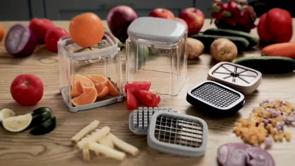 1pc French Fry Cutter, 4-Blade Vegetable Chopper & Dicer for Potatoes, Onions, Chilies, Fruits - Kitchen Utensils & Tools