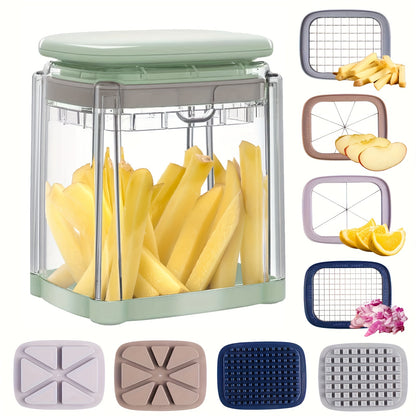 1pc French Fry Cutter, 4-Blade Vegetable Chopper & Dicer for Potatoes, Onions, Chilies, Fruits - Kitchen Utensils & Tools