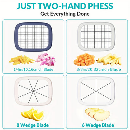 1pc French Fry Cutter, 4-Blade Vegetable Chopper & Dicer for Potatoes, Onions, Chilies, Fruits - Kitchen Utensils & Tools