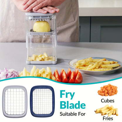 1pc French Fry Cutter, 4-Blade Vegetable Chopper & Dicer for Potatoes, Onions, Chilies, Fruits - Kitchen Utensils & Tools